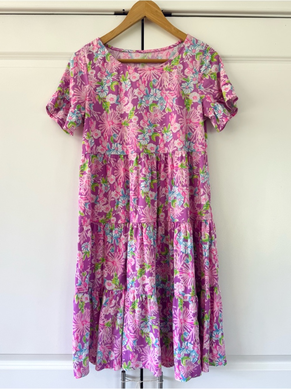 Lilly Pulitzer Jodee swing dress cotton printed sundress pink comfy size small